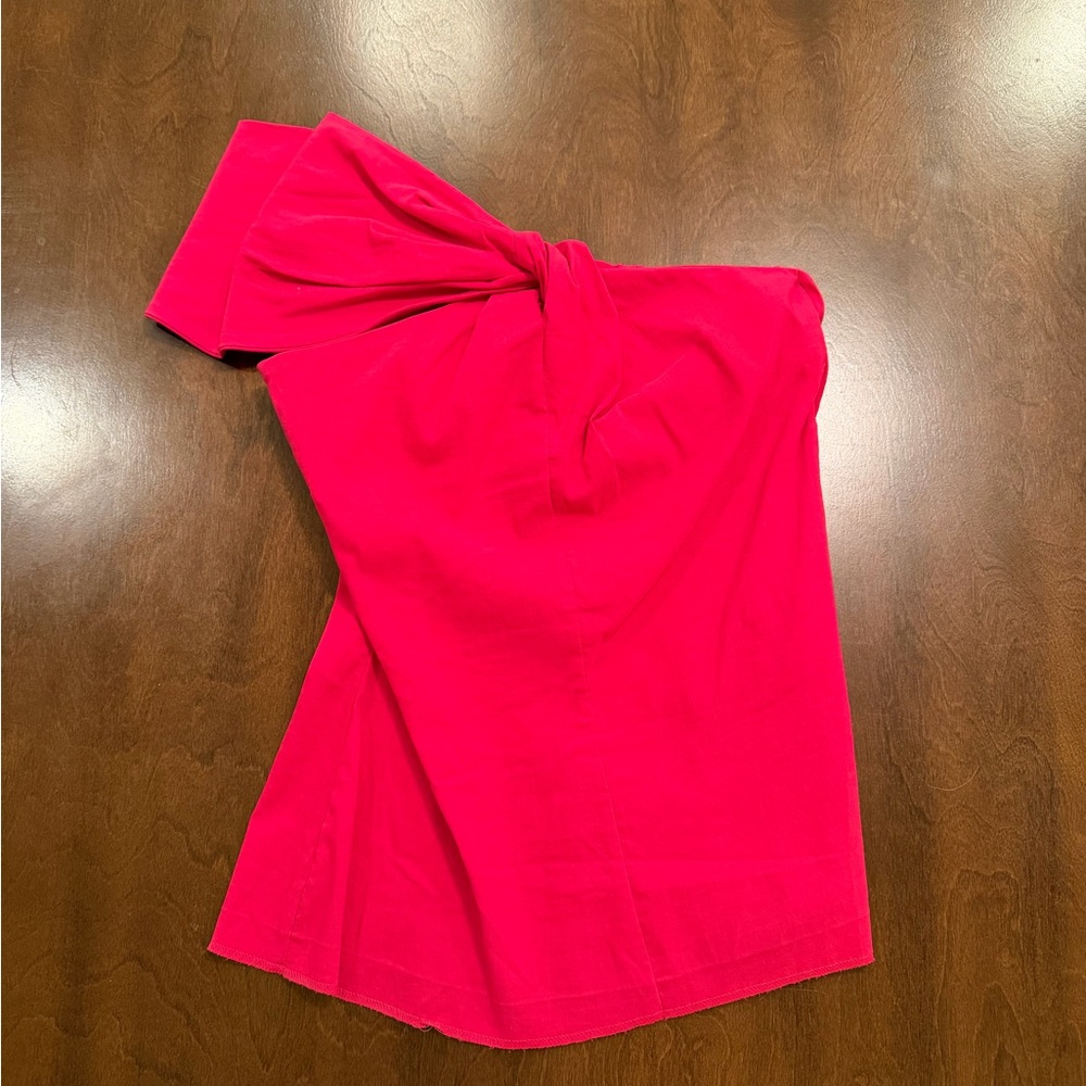Zara one shoulder Pink Top